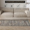 Coolmee Vintage Medallion Runner Rug, Thin Low Pile Retro Carpet with Non-Slip TRP Backing for Hallway, Kitchen, Stain Resistant & Foldable - 2 of 4