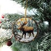 Lomsoe Moose Ornaments Moose Ceramic Ornaments Christmas Tree Hanging Decor Christmas Gift Christmas Decor - 2 of 4