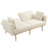 NicBex 65 Inch Loveseat,Modern Comfy Velvet Loveseat Sofa with Metal Feet,Accent 2-Seater Couch for Living Room - 3 of 4