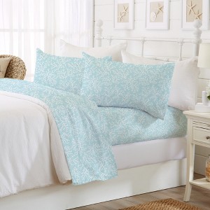 Great Bay Home Coastal Microfiber Wrinkle Resistant Sheet Set - 1 of 4