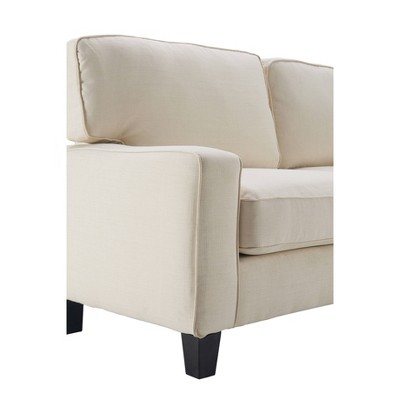 Palisades Light Cream Linen 73" Compact Sofa with Removable Cushions