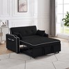 Convertible Sofa Bed With Side Storage Pocket 105° To 180° Adjustable Backrest Max 550lbs Load Capacity Multi-Functional Sleeper Couch For Living Room - 2 of 4