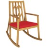 Tangkula Outdoor Rocking Chair Acacia Wood Armrest Cushioned Sofa W/Removable High-Density Cushion for Garden - 2 of 4