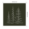 Kate & Laurel All Things Decor 30"x30" Sylvie Framed Canvas Evergreen Trees Sketch Green by the Creative Bunch White - 2 of 4