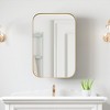 SpassWay 24 x 36 Inch Recessed or Wall Mount Medicine Cabinet Black Bathroom Storage with 3 Cupboards - 3 of 4