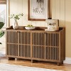 Hommoo 55-inch Farmhouse Sideboard Buffet Cabinet with 4 Doors - 3 of 4
