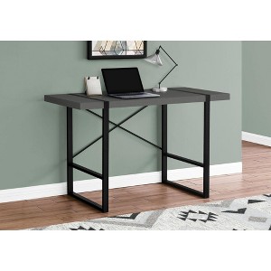 NicBex 48" Industrial Computer Desk with Grey Reclaimed Wood-Look Black Metal Legs, X-Shaped Support for Home Office, Laptop/Work - 1 of 4