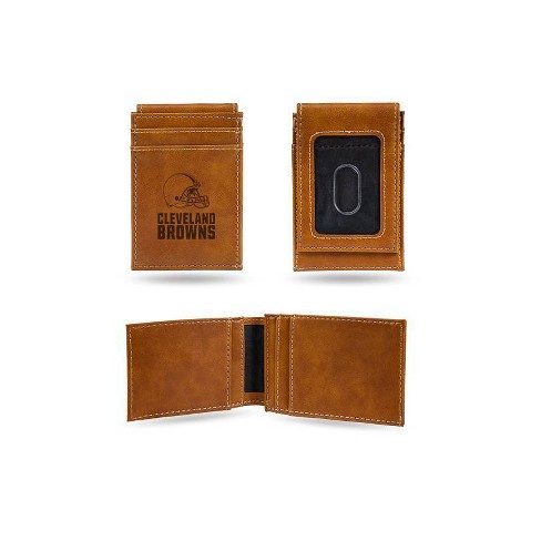 Nfl Cleveland Browns Brown Laser Engraved Front Pocket Wallet Target