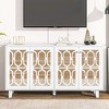 NicBex 4-Door Mirror TV Stand for TVs up to 70 Inches,Modern TV Media Console Table with Adjustable Shelves - 2 of 4