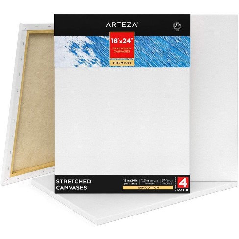 Arteza Stretched Canvas Premium White 18