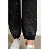 Women's Rhinestone Embellished Jogging Sweatpants - Kiwi - 2 of 4