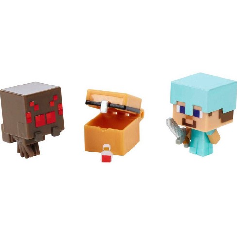 Minecraft Mob Head Minis Spider Slaying Steve Figures : Target