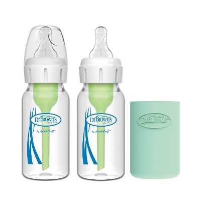Dr. Brown's Anti-Colic Options+ Glass Baby Bottle - 4oz/2pk
