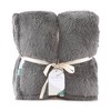 50"x60" 300 Recycled Fluffie Throw Blanket Space Gray - Berkshire Blanket & Home Co. - 2 of 3