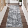 Vintage Machine Washable Oriental Design Carpet with Non Slip Backing Distressed Stain Resistant Soft Low Pile Floor Cover for Living Room Bedroom - 3 of 4