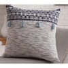 Gulches Bohemian Style Orion Throw Pillow - Navy/White, Handcrafted Cotton Yarns, Zippered Removable Cover, Plush Polyester Insert - 2 of 4