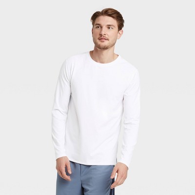 Men's Long Sleeve Performance T-Shirt - All In Motion&trade; True White S