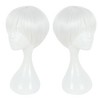 Unique Bargains Women's Halloween Wigs 12" with Wig Cap White - 4 of 4