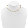 Chisel Stainless Steel Yellow IP-plated Elongated Open Link Paperclip 15" Necklace with 2" Ext. - 4 of 4