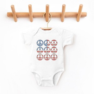 The Juniper Shop Peace Signs Flag Baby Bodysuit - 1 of 2
