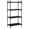 vidaXL Bookcase 4-Tier Black 23.6 in.x11.8 in.x47.2 in. Engineered Wood - 2 of 4