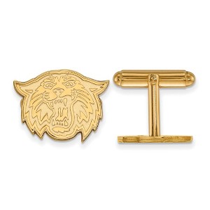 Black Bow Jewelry 14k Yellow Gold Villanova Wildcats NCAA Cuff Links - 1 of 3