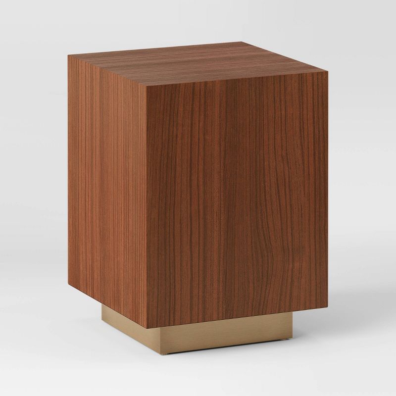 Wood and Metal Plinth Accent Table - Threshold&#8482;, 4 of 10
