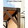 12 X 14 Ft Wood Pergola Kit with Retractable, All-Season Durability, High-Wind Rating, Durable,Wood Patio Pergola for Outdoor Patio - 3 of 4