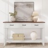 Console Table with 3 Storage Drawers, 3 Tier Farmhouse Wooden Sofa Table, Hallway Tables for Entryway - 3 of 4