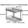 Hold N’ Storage Pull Out Cabinet Organizer 2 Tier – Heavy Duty Metal with Lifetime Limited Warranty - Anti Rust Chrome Finish - 2 of 4