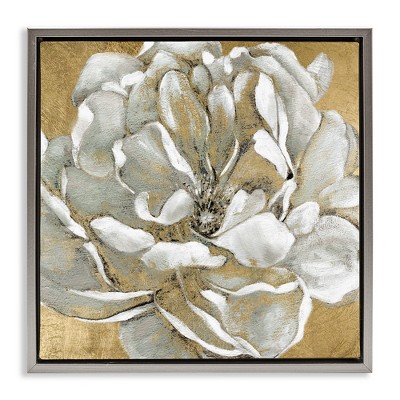Stupell Industries Blushing White Magnolia Flower Abstract, 25" x 25"