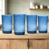 Godinger Silver Set of 4 Paisley High Ball Glasses Blue: Crystal Drinkware, 13 oz Capacity, Dishwasher-Safe, 5.12" Height - 2 of 2