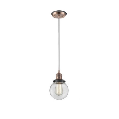 Innovations Lighting Franklin Restoration 1 - Light Pendant in  Matte Black/Antique Copper