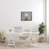 Stupell Industries Highland Cattle Biting Sunflower Bloom Floating Frame Canvas Art, Gray, 21" x 17" - 3 of 4