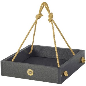 Bird Choice Small Modern Farmhouse Hanging Platform Tray Bird Feeder 2.5" Black - 1 of 4