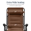 Best Choice Products Oversized Padded Zero Gravity Chair, Folding Outdoor Patio Recliner w/ Side Tray - 3 of 4