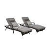 Okak Outdoor Wicker Chaise Lounge Reclining Chair with Cushion,Set of 2,Ergonomics Patio Long Chaise Poolside Chair for Deck,Garden&Pool - 3 of 4