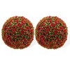 Large Hanging Artificial Topiary Balls Set of 2 for Indoor and Outdoor Balcony Porch, Wedding, Home Decor - 2 of 4