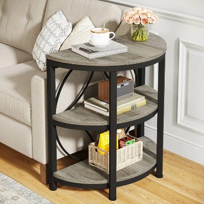 Hommoo Half Round Side Table Gray