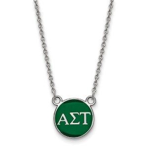 Black Bow Jewelry Sterling Silver Alpha Sigma Tau Greek Life Necklace 18 Inch - 1 of 4