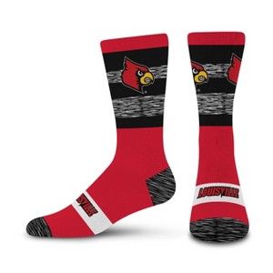 NCAA Louisville Cardinals Mixer Crew Socks: Cushioned Heel & Toe, Knit Fabric - 1 of 3