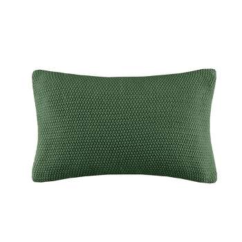 Ink+Ivy 12"x20" Oversize Bree Knit Oblong Throw Pillow Cover Green