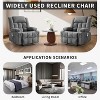 Manual Recliner Chair,Massage Rocker Recliner Chair, Reclining Sofa with Massage and Heat - 4 of 4