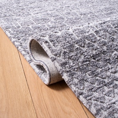 Gray Hand-Tufted Wool and Synthetic Rectangular Area Rug
