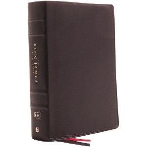 The King James Study Bible, Genuine Leather, Black, Full-Color Edition - Large Print by  Thomas Nelson (Leather Bound) - 1 of 1