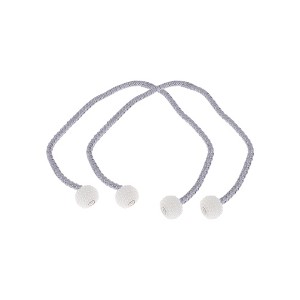 Unique Bargains Magnetic Buckle Small Faux Pearl Curtain Tie Polyester Rare Earth Magnet 2 Pcs - 1 of 4