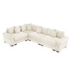 Aukfa Oversized Cloud Modular Corduroy Sofa Sectional with Ottoman - Reversible Deep Seat Couch for Living Room - 2 of 4