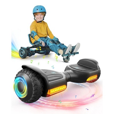 Mastgoal All Terrain Hoverboard, 6.5in Self Balancing Scooter-500W Scooter with LED Lights & Bluetooth Speaker, Max Load 176lbs for Ages 6-12 Kids