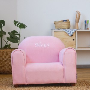 Keet Upholstered Personalized Kids Chair Microfiber Suede - 1 of 4