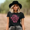 Simply Sage Market Women's She Doesn't Even Go Here Short Sleeve Graphic Tee - image 2 of 3